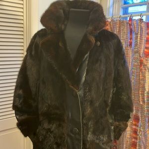 Vintage Leather & Mink jacket